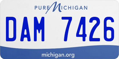 MI license plate DAM7426