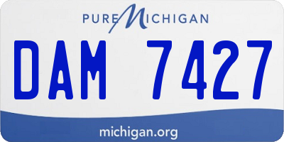 MI license plate DAM7427