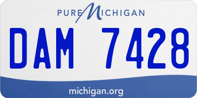 MI license plate DAM7428