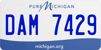 MI license plate DAM7429
