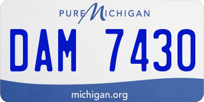 MI license plate DAM7430