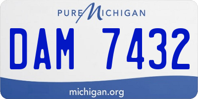 MI license plate DAM7432