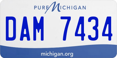 MI license plate DAM7434