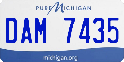 MI license plate DAM7435