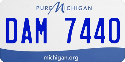 MI license plate DAM7440