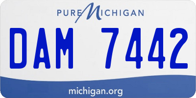MI license plate DAM7442