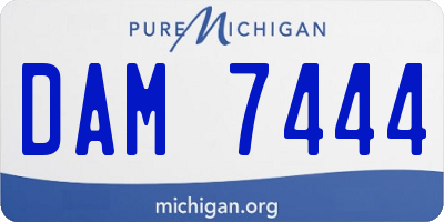 MI license plate DAM7444