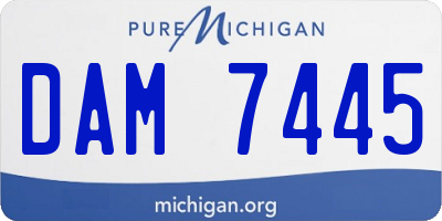 MI license plate DAM7445