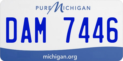 MI license plate DAM7446