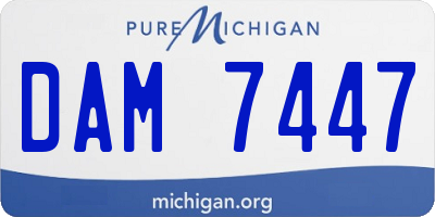 MI license plate DAM7447