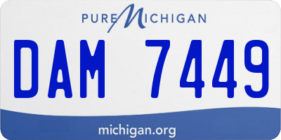 MI license plate DAM7449