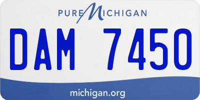 MI license plate DAM7450
