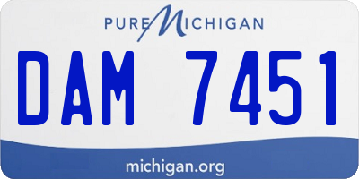MI license plate DAM7451