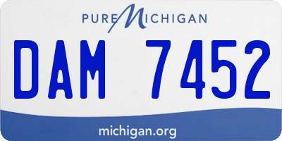 MI license plate DAM7452