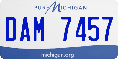 MI license plate DAM7457