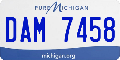 MI license plate DAM7458