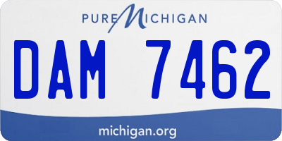 MI license plate DAM7462