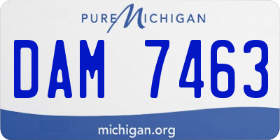 MI license plate DAM7463