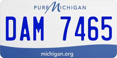 MI license plate DAM7465