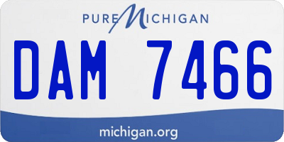 MI license plate DAM7466