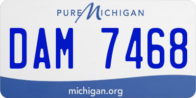 MI license plate DAM7468