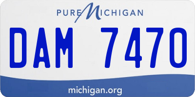 MI license plate DAM7470