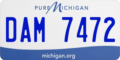 MI license plate DAM7472