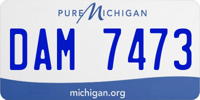 MI license plate DAM7473