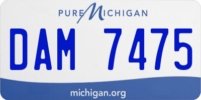 MI license plate DAM7475