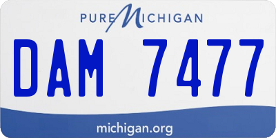 MI license plate DAM7477