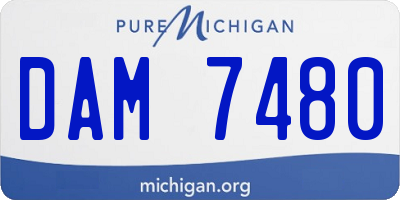 MI license plate DAM7480