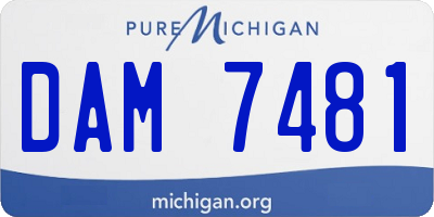 MI license plate DAM7481