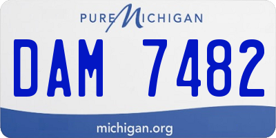 MI license plate DAM7482