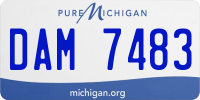 MI license plate DAM7483