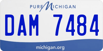 MI license plate DAM7484