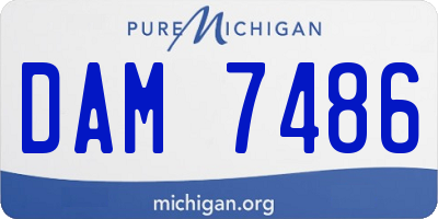 MI license plate DAM7486
