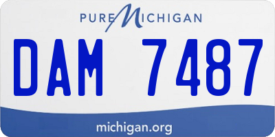 MI license plate DAM7487