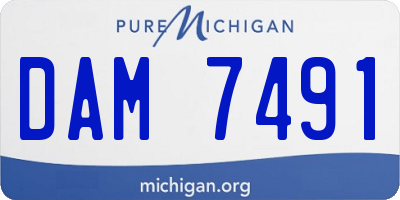 MI license plate DAM7491