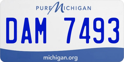 MI license plate DAM7493