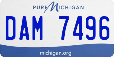 MI license plate DAM7496