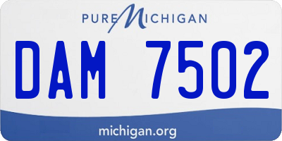 MI license plate DAM7502