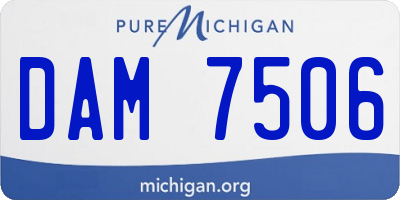 MI license plate DAM7506