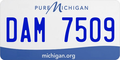 MI license plate DAM7509