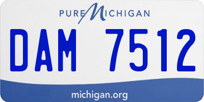 MI license plate DAM7512