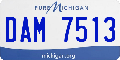 MI license plate DAM7513