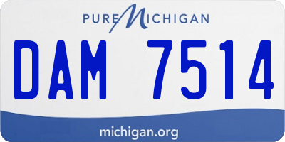 MI license plate DAM7514