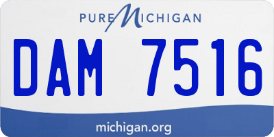 MI license plate DAM7516