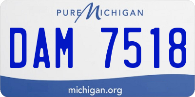 MI license plate DAM7518