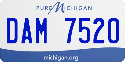 MI license plate DAM7520