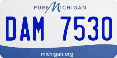 MI license plate DAM7530